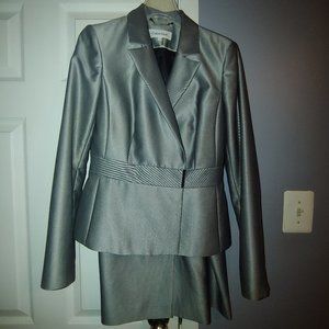 Pretty and professional shiny silver suit